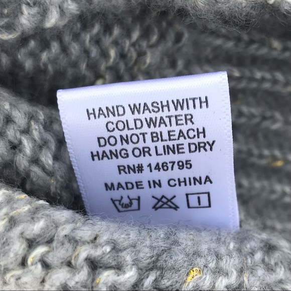 Dee Elly Grey Woven Turtleneck Pullover Sweater - Picture 8 of 12